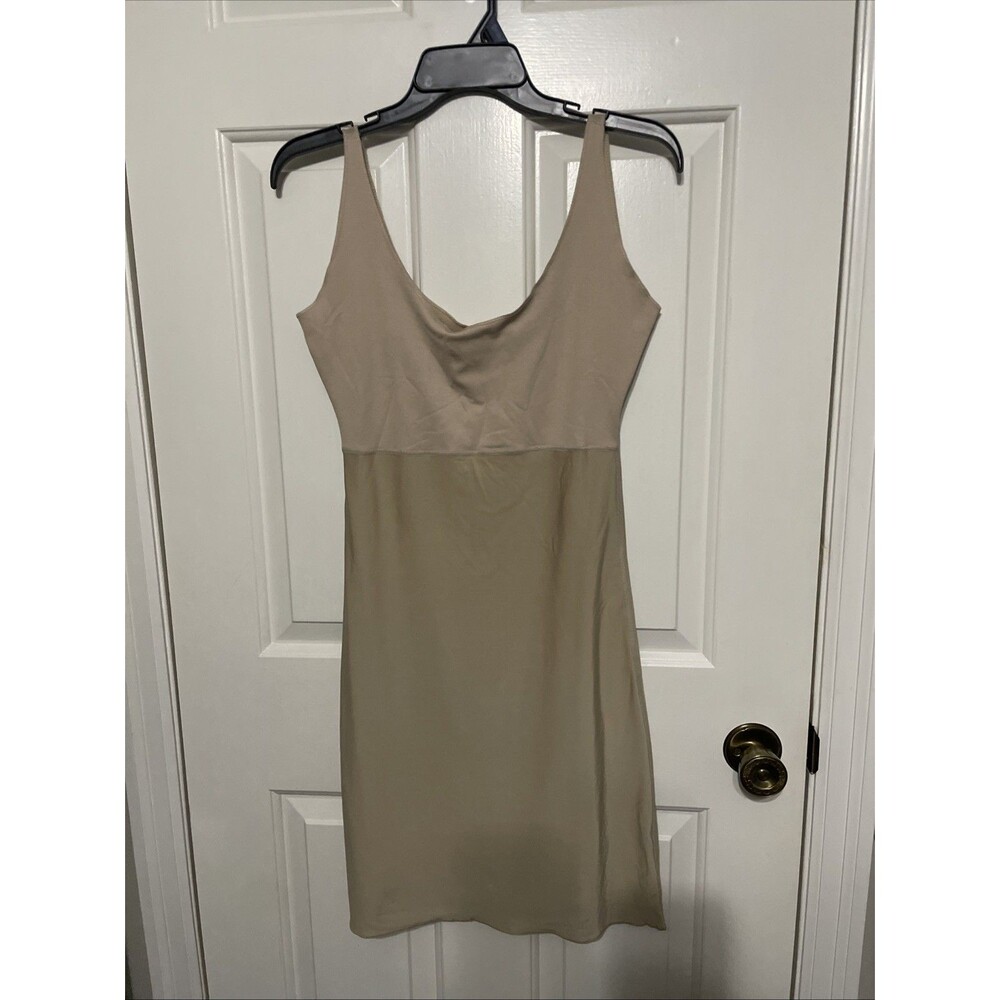 Spanx Nude Shapewear Slip Dress Smoothing Bodycon Layering Size Large